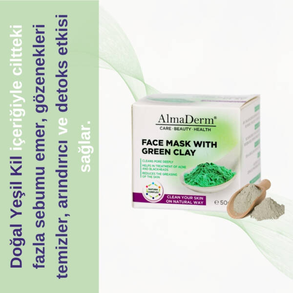 Doğal Yeşil Kil Maskesi - Green Clay Face Mask