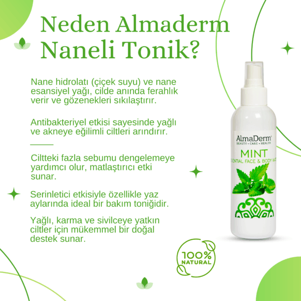 Nane Özlü Yüz Toniği - Mint Face Tonic - Görsel 2