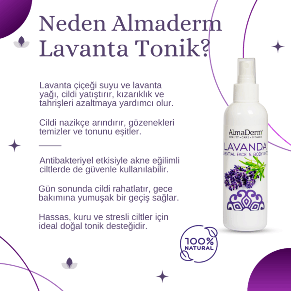 Lavanta Özlü Yüz Toniği - Lavander Face Tonic - Görsel 3