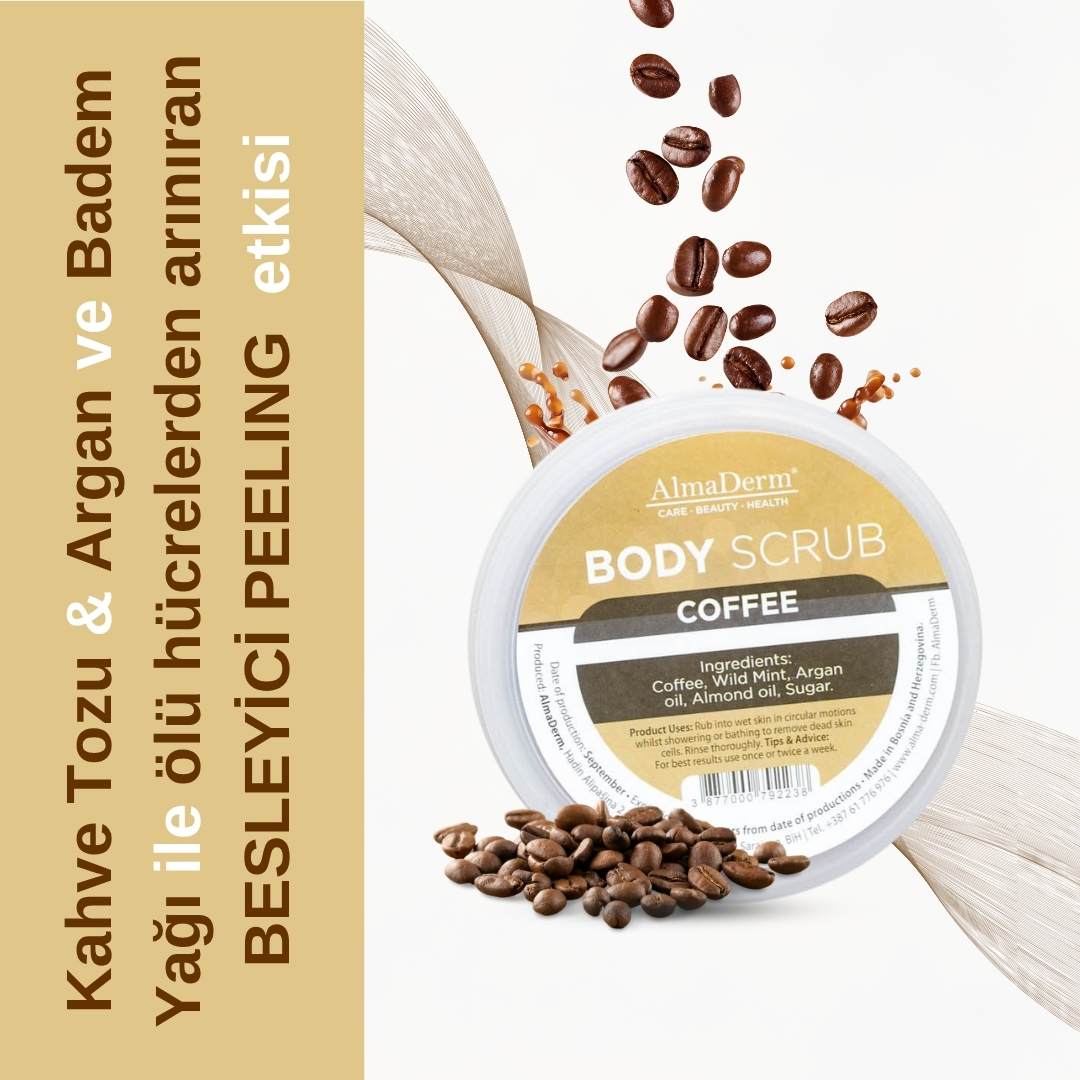 Doğal Yağlar İçeren Kahve Özlü Vücut Peelingi - Coffee Body Scrub