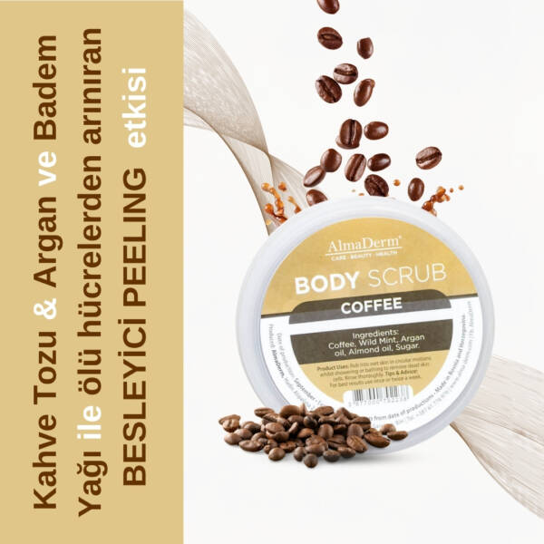 Doğal Yağlar İçeren Kahve Özlü Vücut Peelingi - Coffee Body Scrub