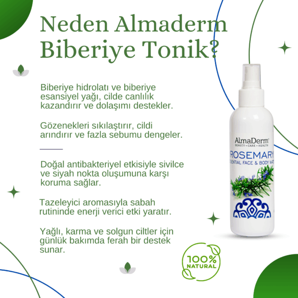 Biberiye Özlü Yüz Toniği - Rosemary Face Tonic - Görsel 2