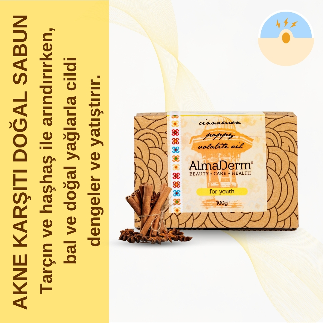Akne Karşıtı Tarçınlı Doğal Sabun - Soap for Young and Anti Acne