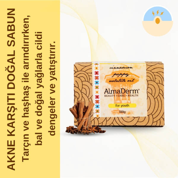 Akne Karşıtı Tarçınlı Doğal Sabun - Soap for Young and Anti Acne