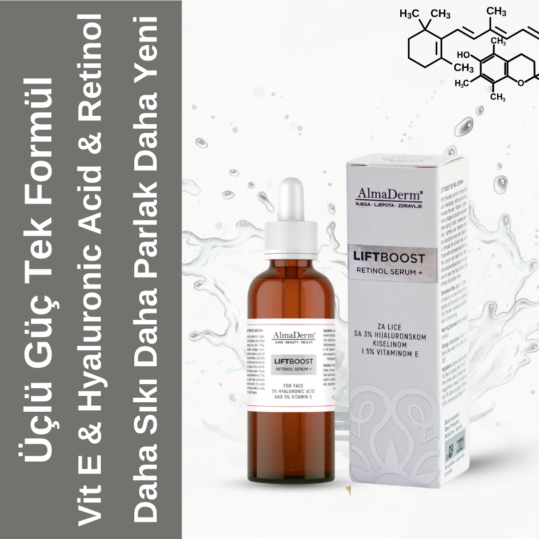 Hyaluronik Asit ve Retinol İçeren Yüz Serumu - Lift Boost Serum for Face with Retinol and 3% of Hyluronic Acid