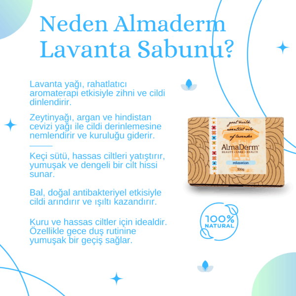 Lavanta Özlü Doğal Sabun - Relaxation Soap with Lavander - Görsel 2