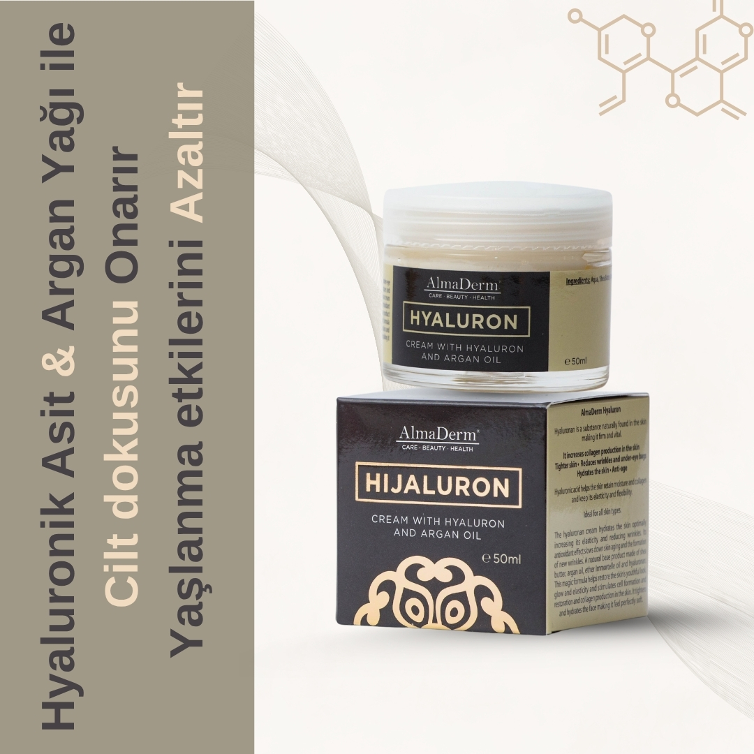 Hyaluronik Asit İçeren Argan Yağlı Cilt Kremi - Hyaluron Cream with Argan Oil