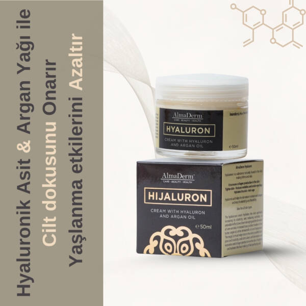 Hyaluronik Asit İçeren Argan Yağlı Cilt Kremi - Hyaluron Cream with Argan Oil